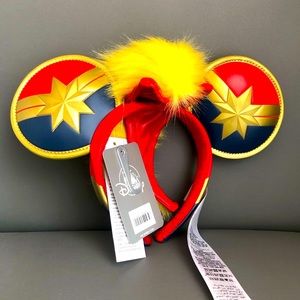 Disney Parks Captain Marvel Mohawk Ears Headband for Adults
